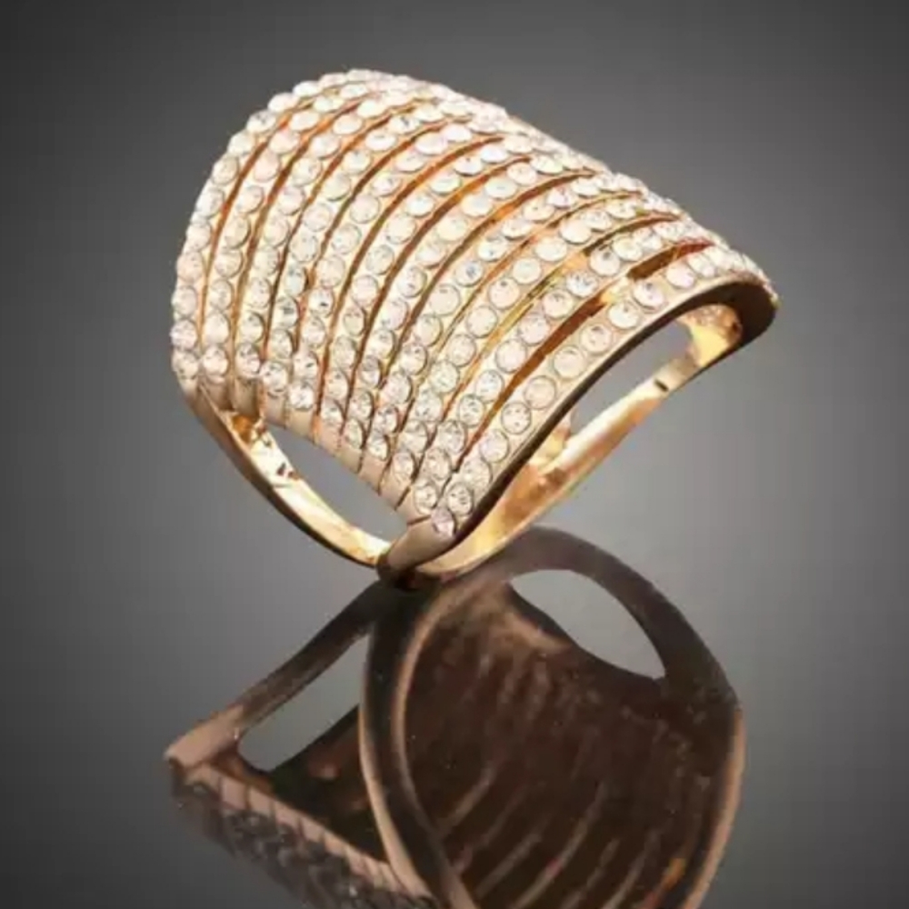 ❤️SOLD ❤️.05 Rose Gold full finger ring Size 7 - Picture 2 of 5